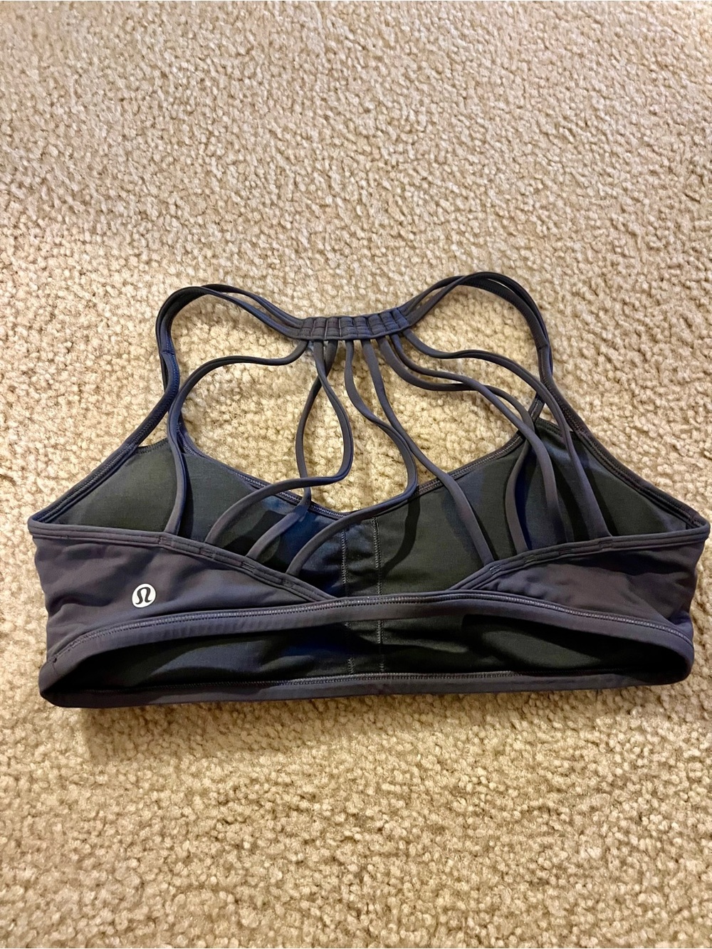 lululemon athletica Strappy Back Sports Bra - Charcoal Gray